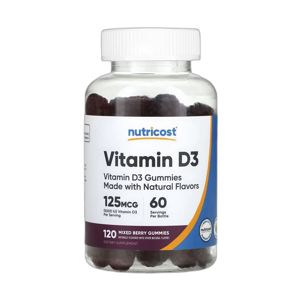 Nutricost, Vitamin D3 Gummies, Mixed Berry, 120 Gummies