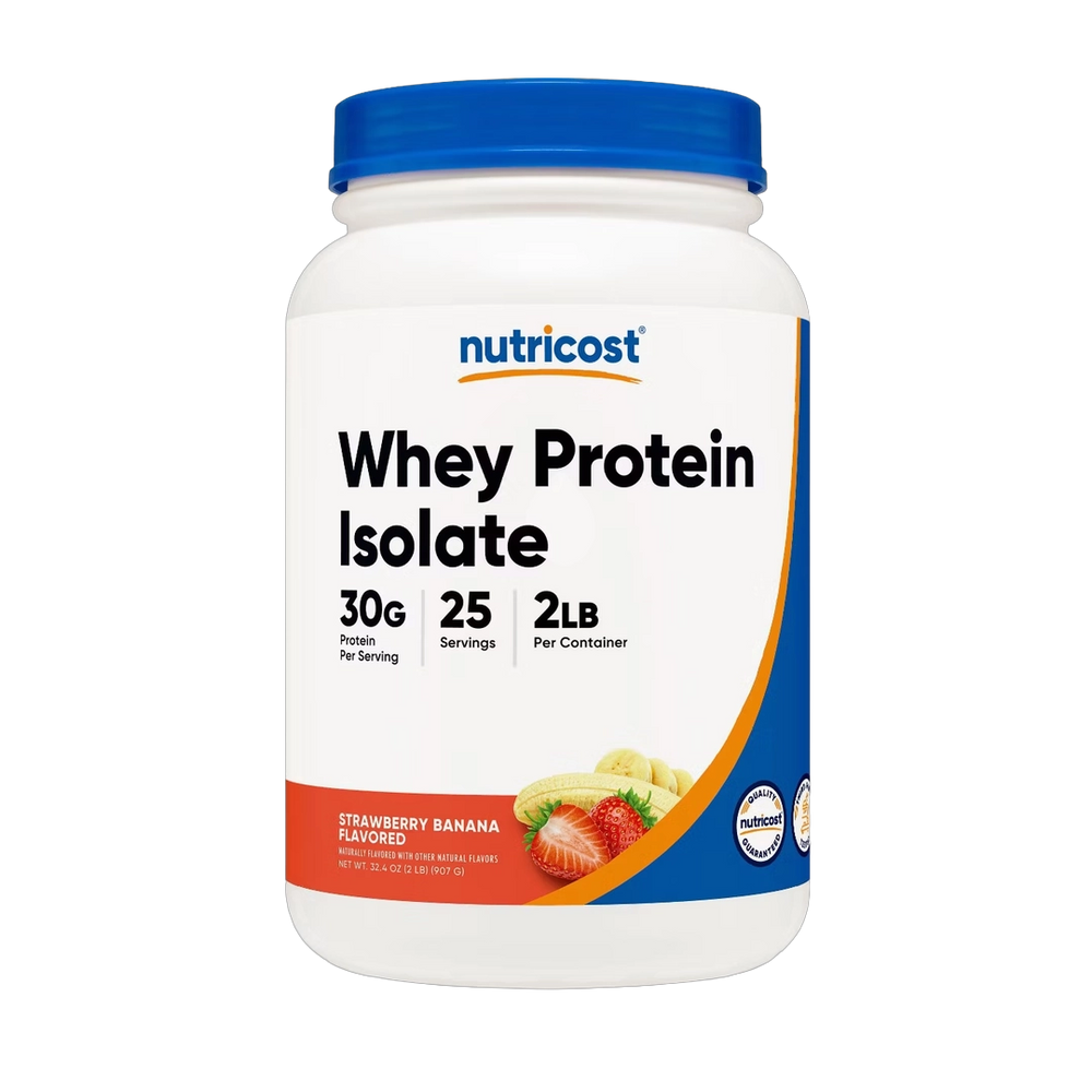 Nutricost, Whey Protein Isolate, Strawberry Banana, 2 lb, 907 g