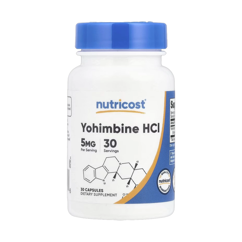 Nutricost, Yohimbine HCI, 5 mg, 30 Capsules