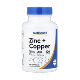 Nutricost, Zinc + Copper, 120 Capsules