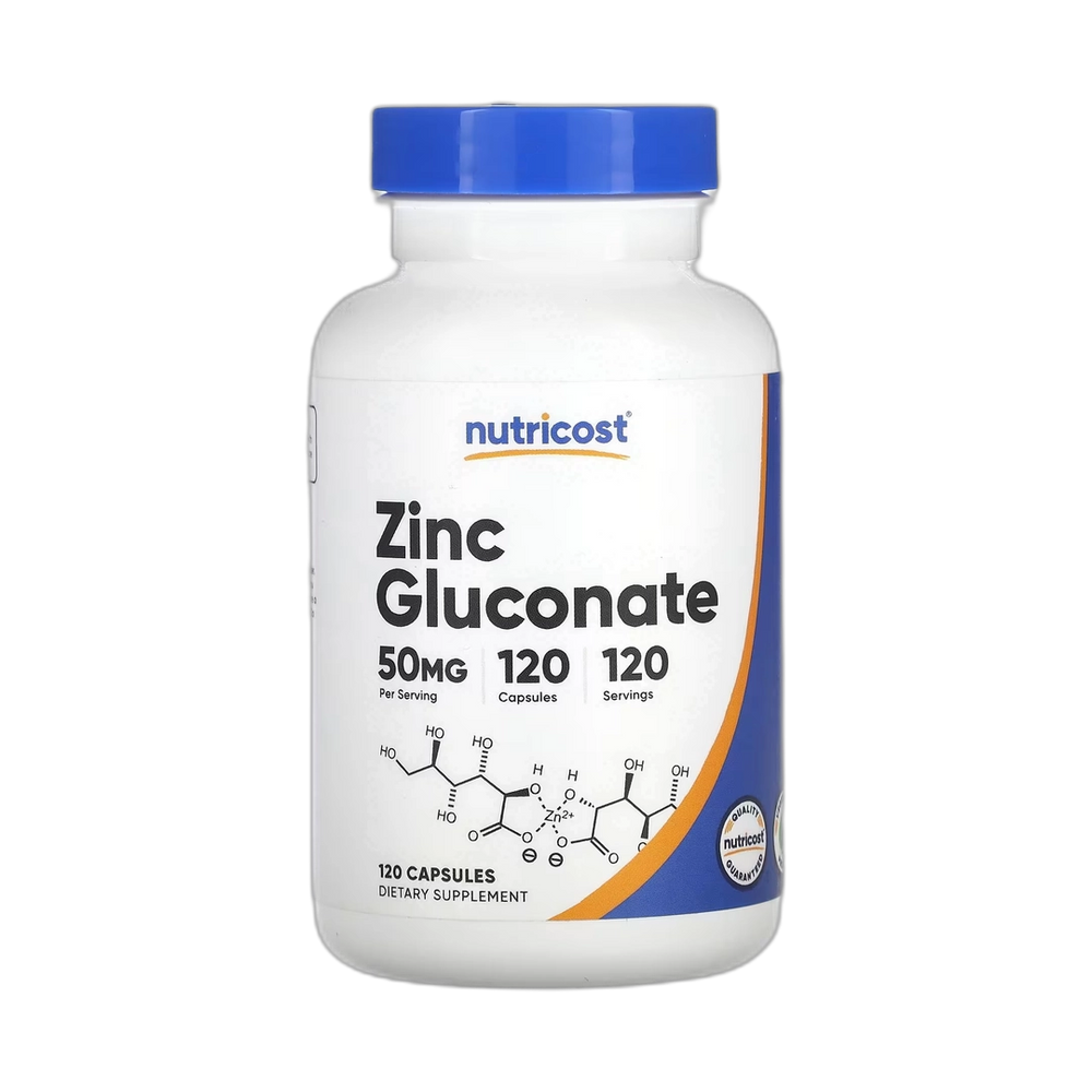 Nutricost, Zinc Gluconate, 50 mg, 120 Capsules