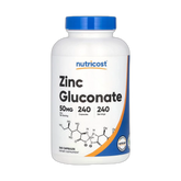 Nutricost, Zinc Gluconate, 50 mg, 240 Capsules