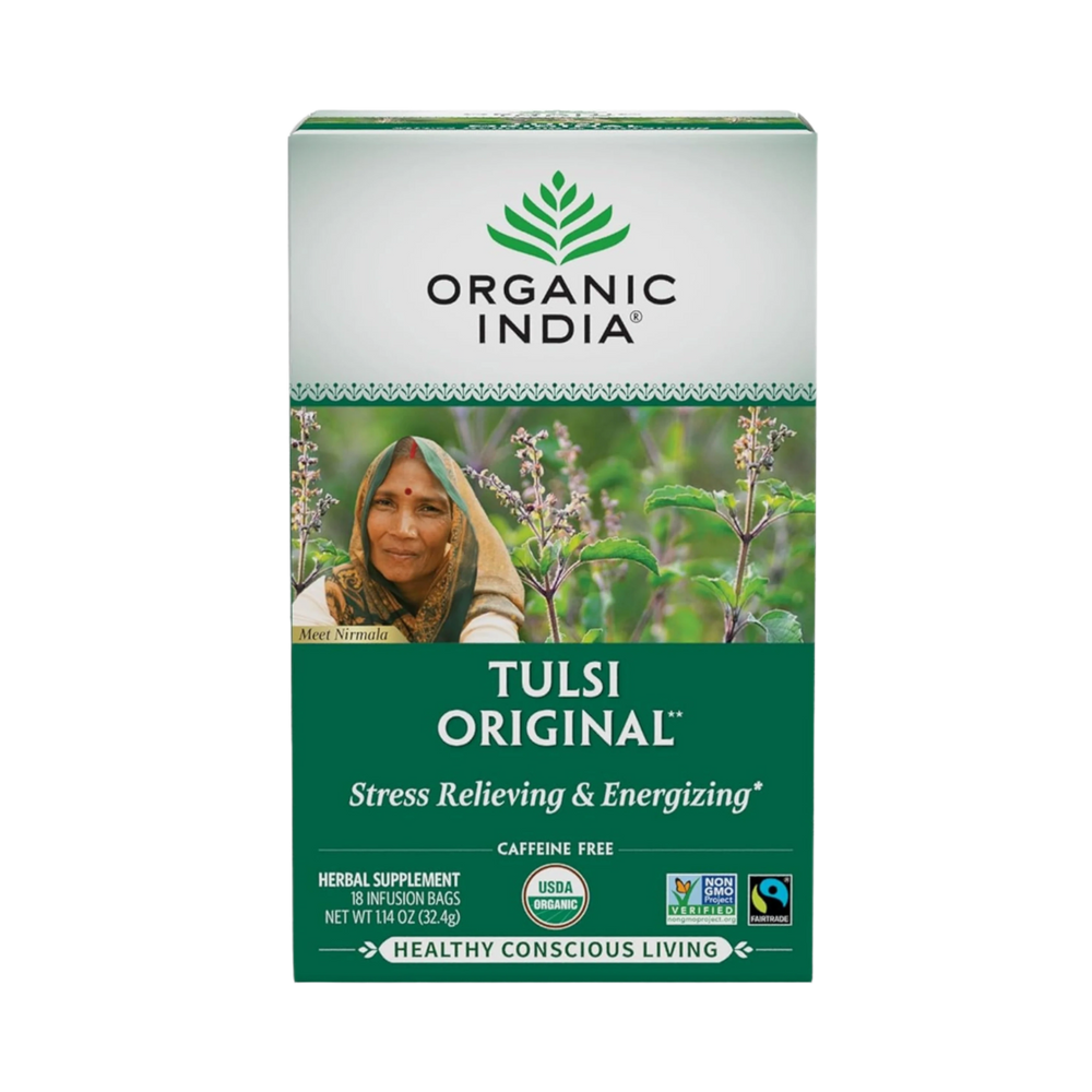 Organic India, Tulsi Tea, Original, Caffeine-Free, 18 Infusion Bags, 1.14 Oz
