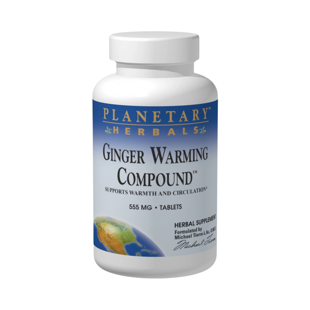 Planetary Herbals, Ginger Warming Compound, 90 Tablets