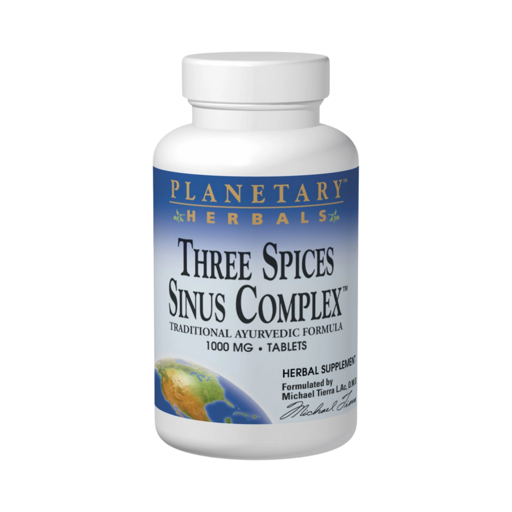 Planetary Herbals, Three Spices Sinus Complex, 90 Tablets
