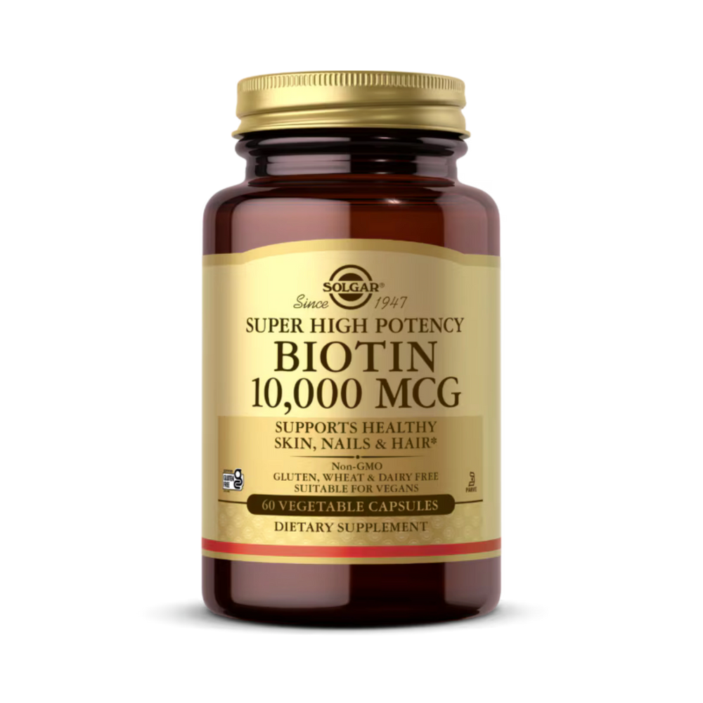 Solgar, Super High Potency Biotin, 10,000 Mcg, 60 Vegetable Capsules