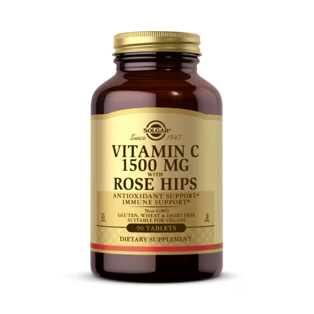 Solgar, Vitamin C with Rose Hips, 1,500 Mg, 90 Tablets