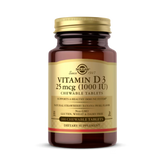 Solgar, Vitamin D3, Natural Strawberry Banana Swirl, 25 Mcg (1,000 IU), 100 Chewable Tablets