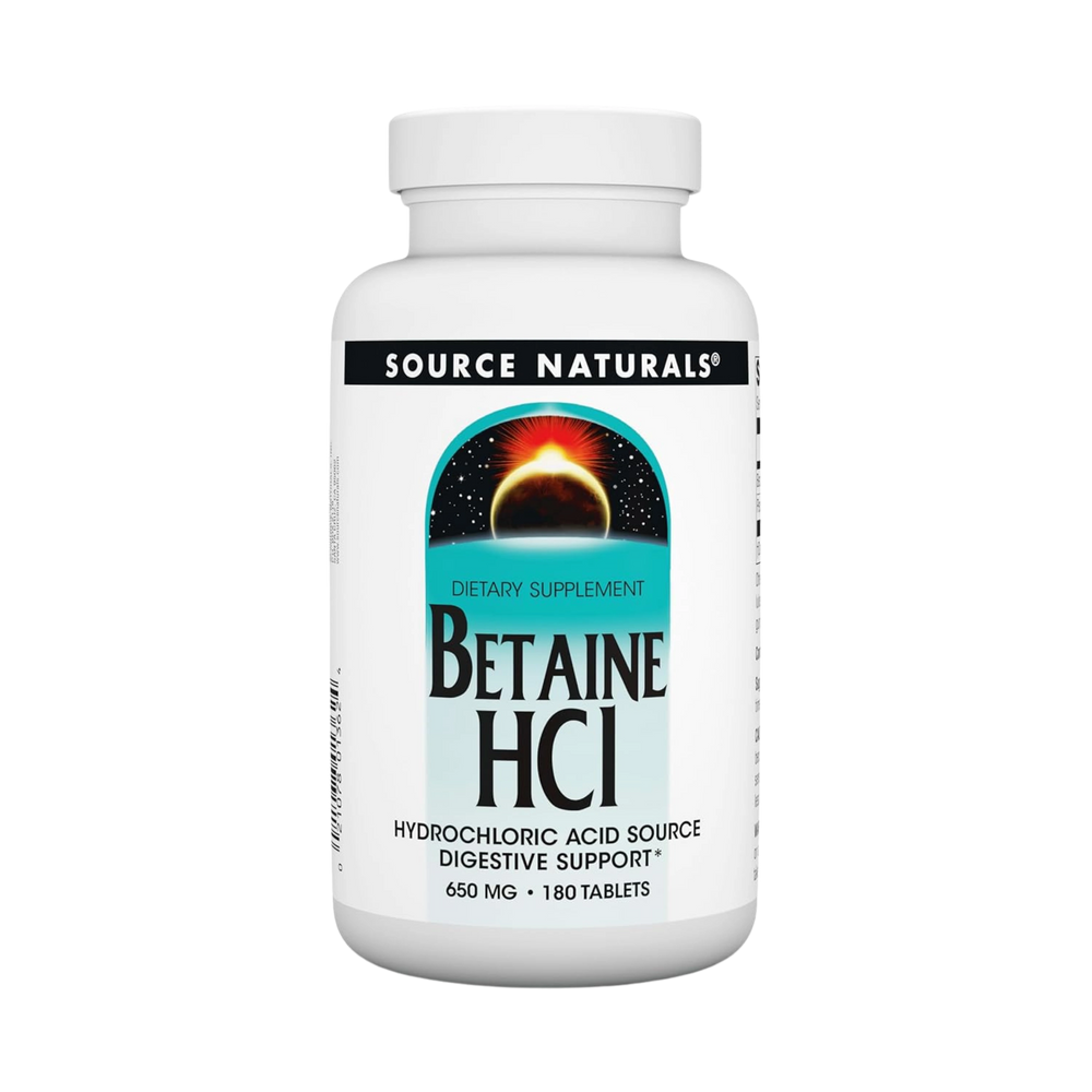 Source Naturals, Betaine HCl, 650 Mg, 180 Tablets