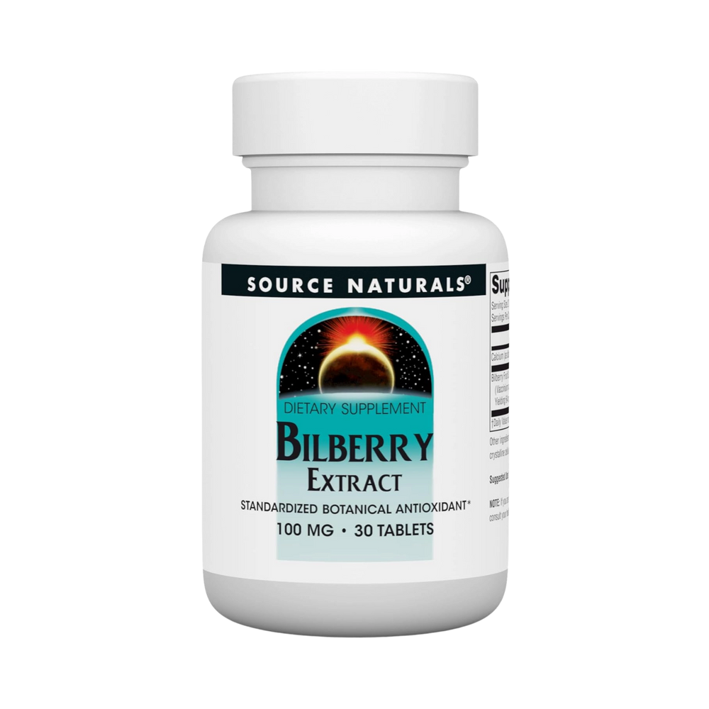 Source Naturals, Bilberry Extract, 100 Mg, 30 Tablets