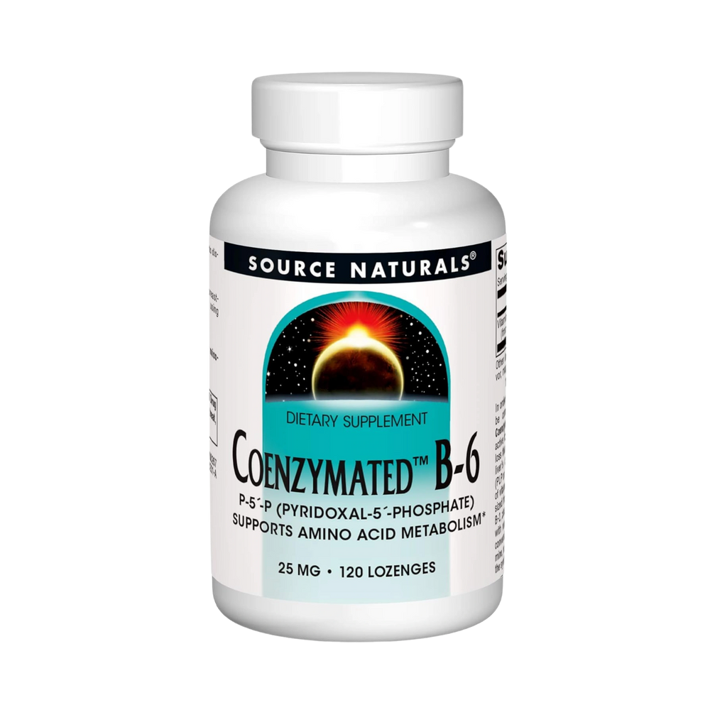 Source Naturals, Coenzymated, B-6, 25 Mg, 120 Peppermint Lozenge
