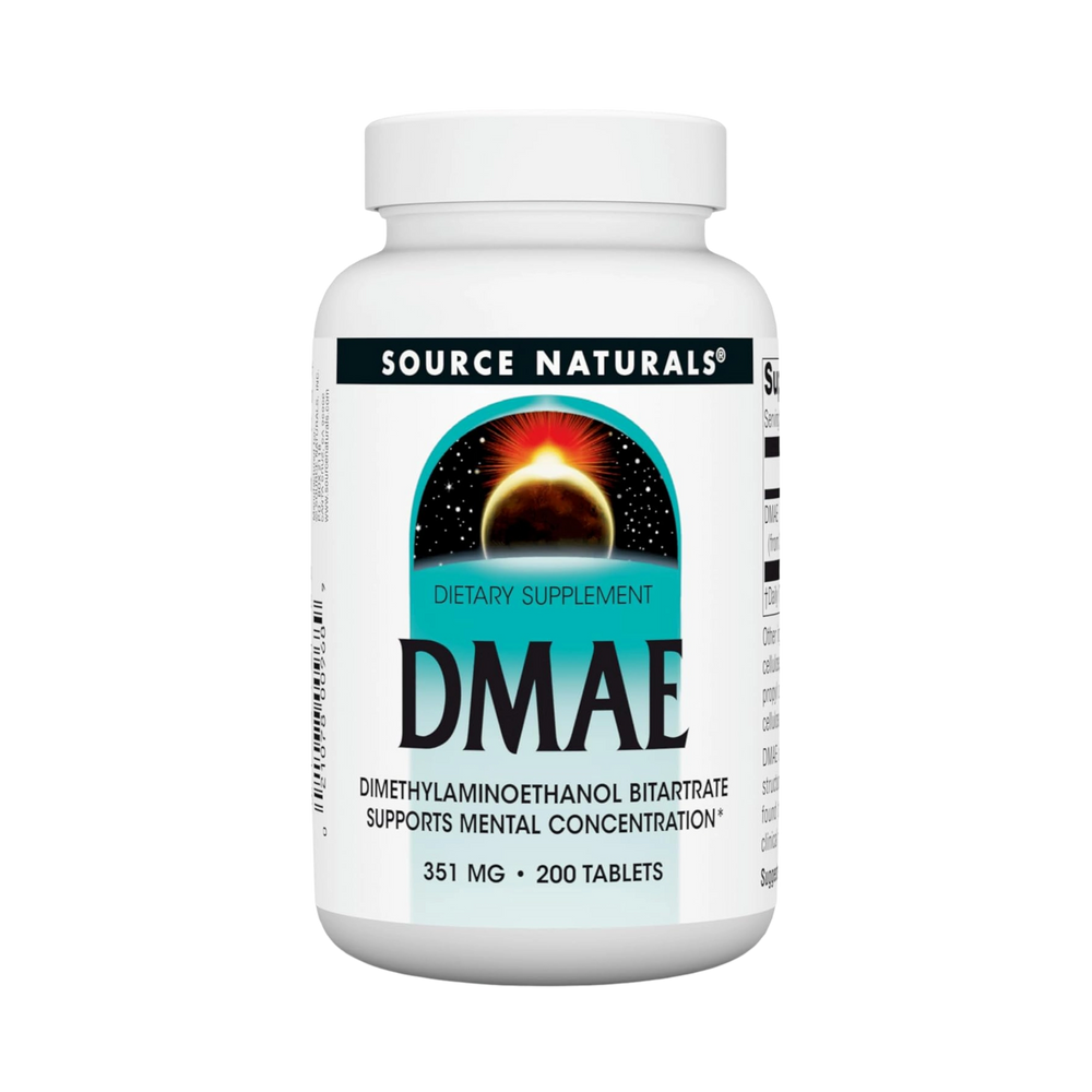 Source Naturals, DMAE, Dimethylaminoethanol Bitartrate, 200 Tablets