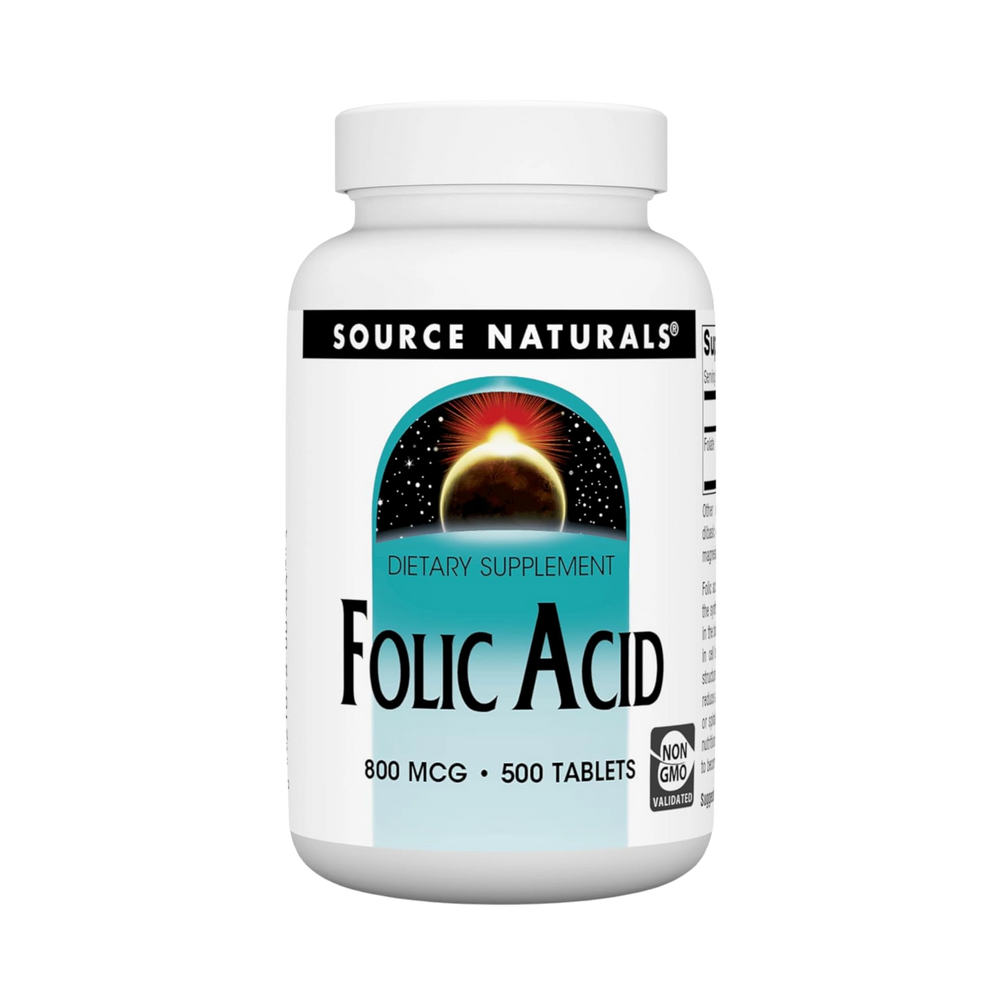 Source Naturals, Folic Acid 800 Mcg, 500 Tablets