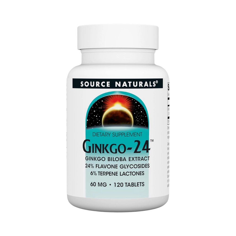Source Naturals, Ginkgo-24, 60 Mg, 120 Tablets