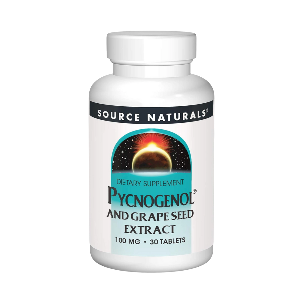 Source Naturals, Pycnogenol and Grape Seed Extract, 100 Mg, 30 Tablets