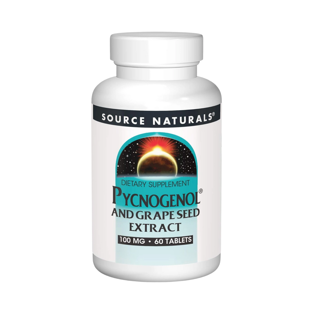 Source Naturals, Pycnogenol and Grape Seed Extract, 100 Mg, 60 Tablets