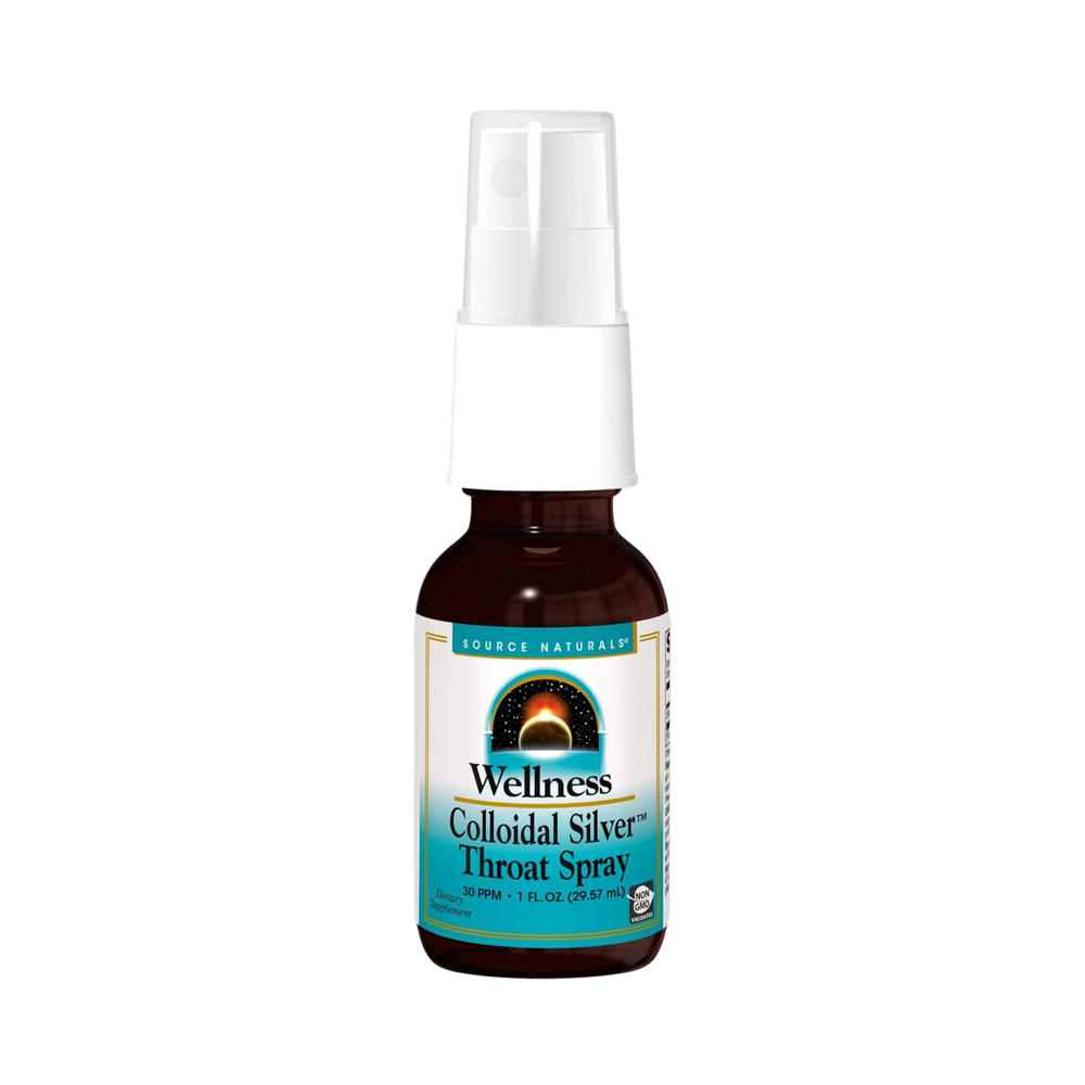 Source Naturals, Wellness Colloidal Silver Throat Spray, 30 ppm, 1 Fl Oz Liquid