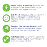 VITALITY, Time Release B Complex 60 + Vitamin C, 600 mg, 60 Tablets