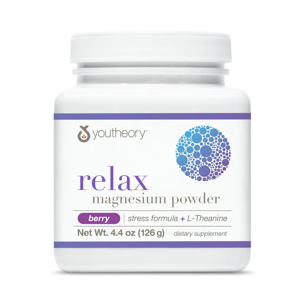 Youtheory, Relax Magnesium Powder, Berry, 4.4 OZ Ounce