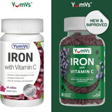 YumVs, Iron with Vitamin C, Grape Flavor, 60 Gummies