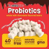 YumVs, Probiotic with Prebiotic Fiber, White Chocolate Flavor, 40 Bears