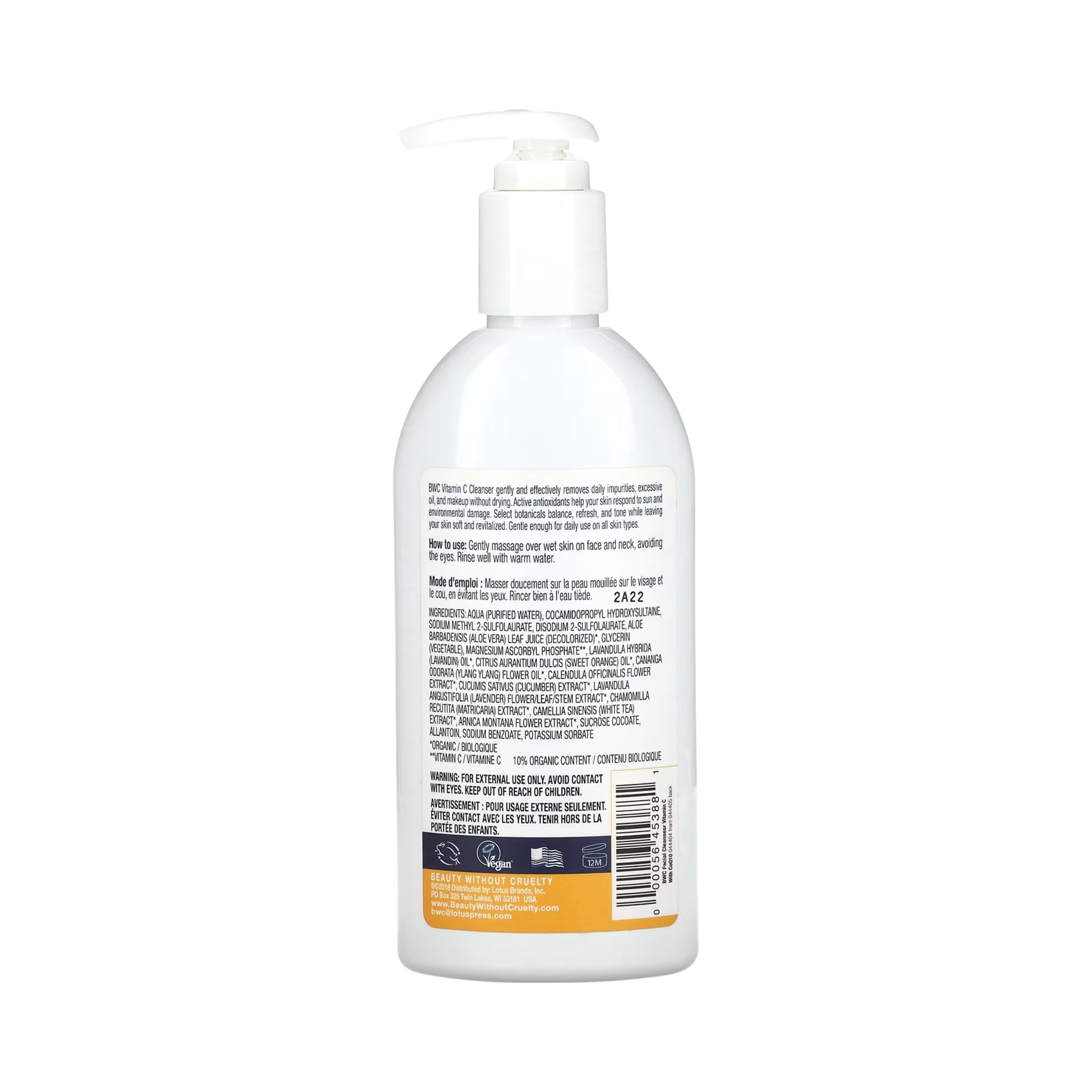 Beauty Without Cruelty, Facial Cleanser, With Vitamin C & CoQ10, 8.5 Fl Oz