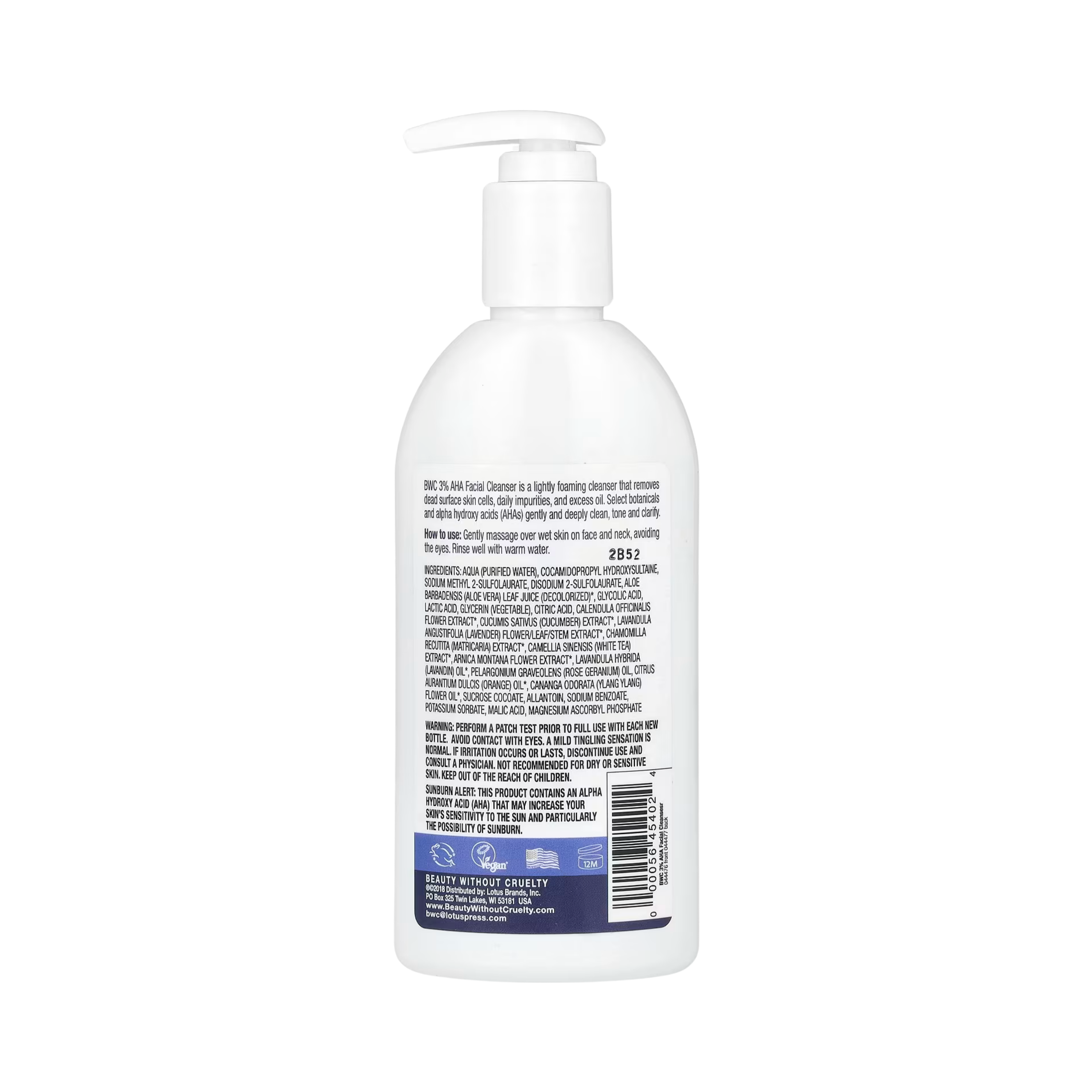 Beauty Without Cruelty, Facial Cleanser, 3% AHA Complex, 8.5 Fl Oz