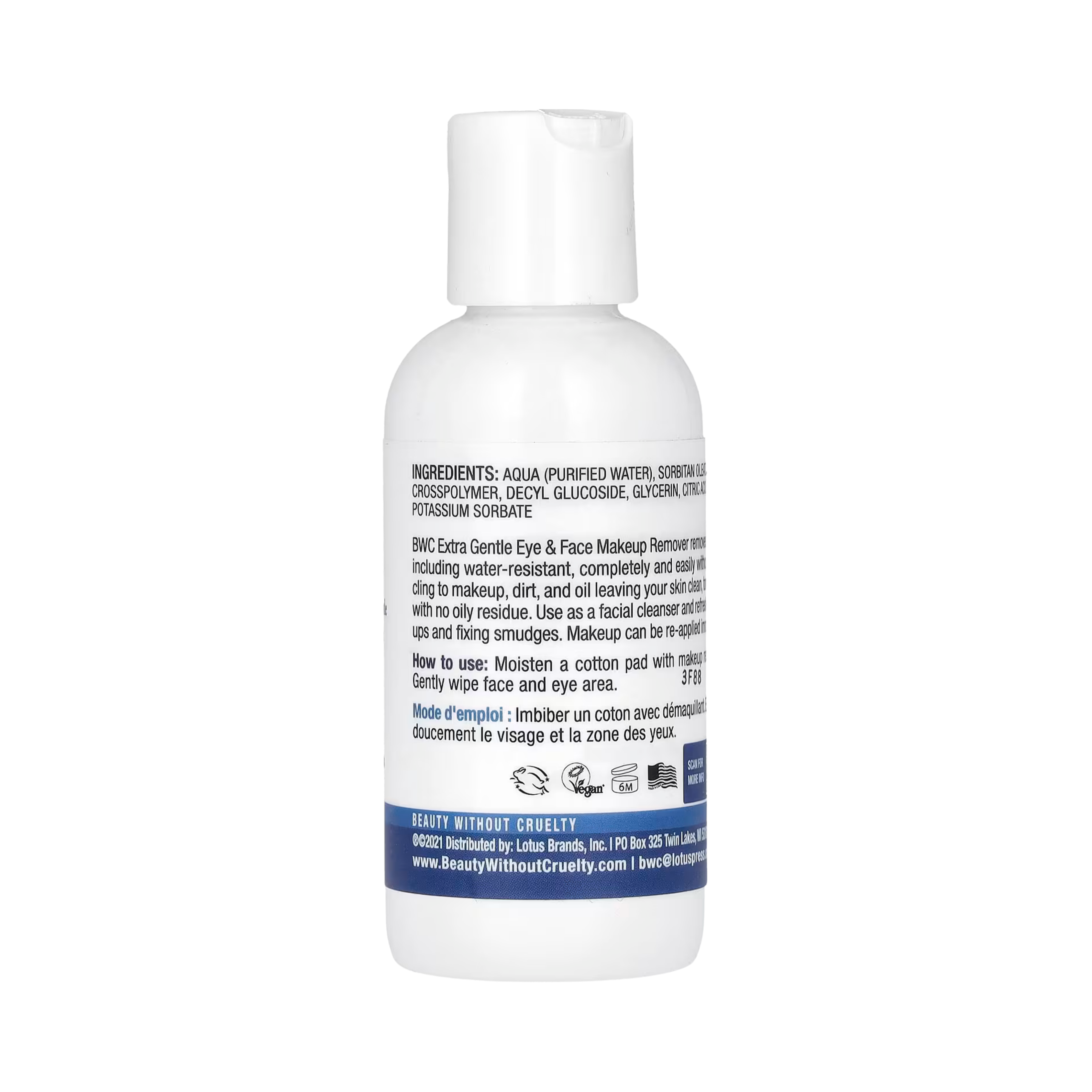 Beauty Without Cruelty, Eye & Face Makeup Remover, Extra Gentle, 4 Fl Oz