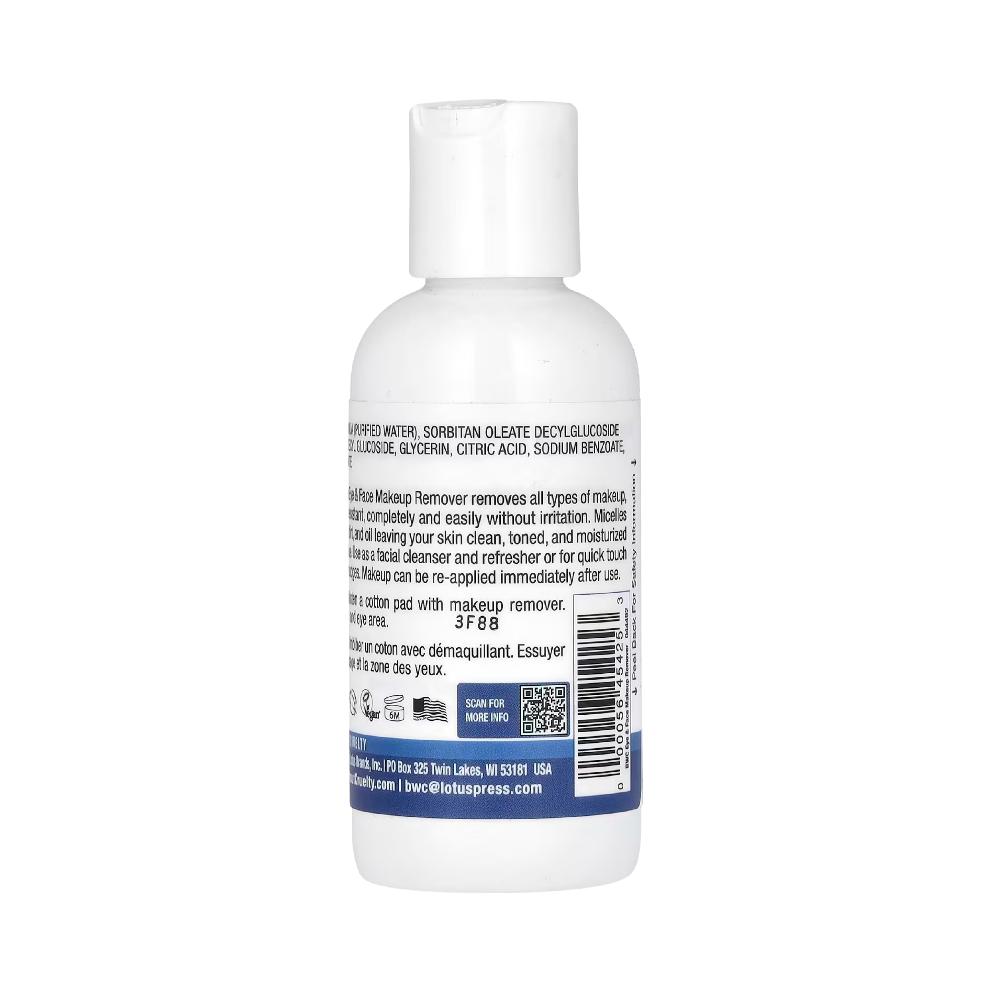 Beauty Without Cruelty, Eye & Face Makeup Remover, Extra Gentle, 4 Fl Oz