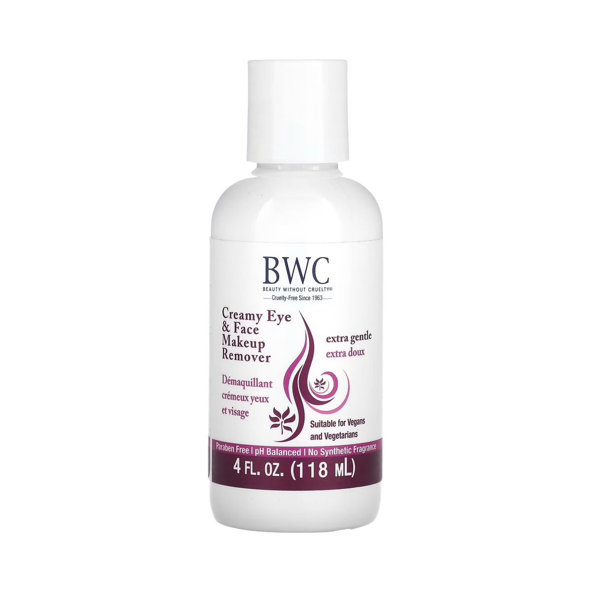 Beauty Without Cruelty, Creamy Eye & Face Makeup Remover, 4 Fl Oz