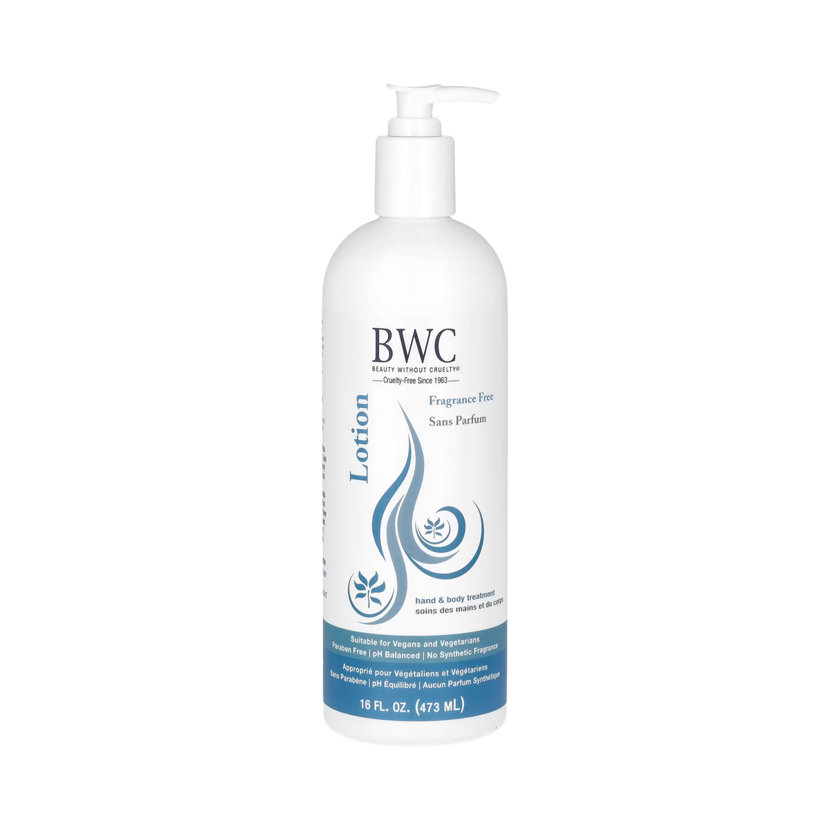 Beauty Without Cruelty, Hand & Body Lotion, Fragrance Free, 16 Fl Oz