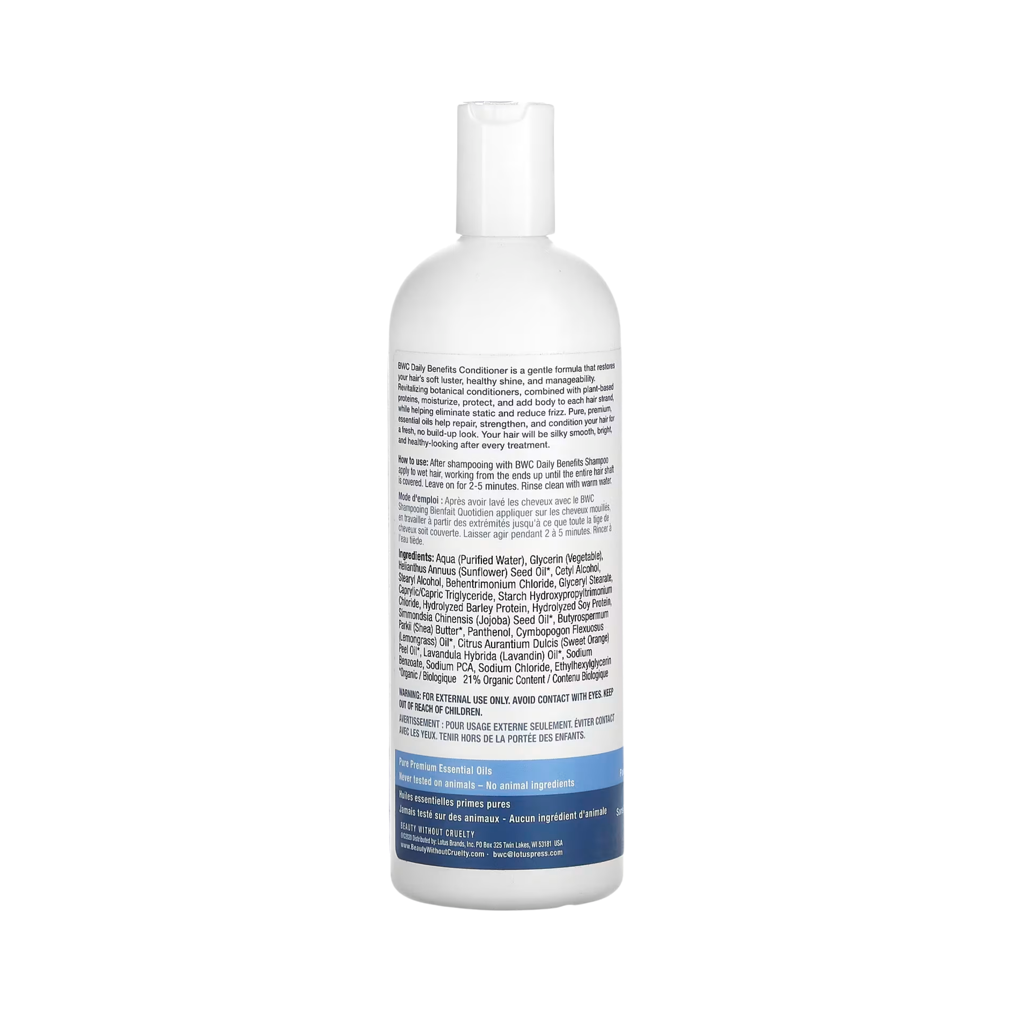 Beauty Without Cruelty, Daily Benefits Conditioner, For All Hair Types, 16 Fl Oz