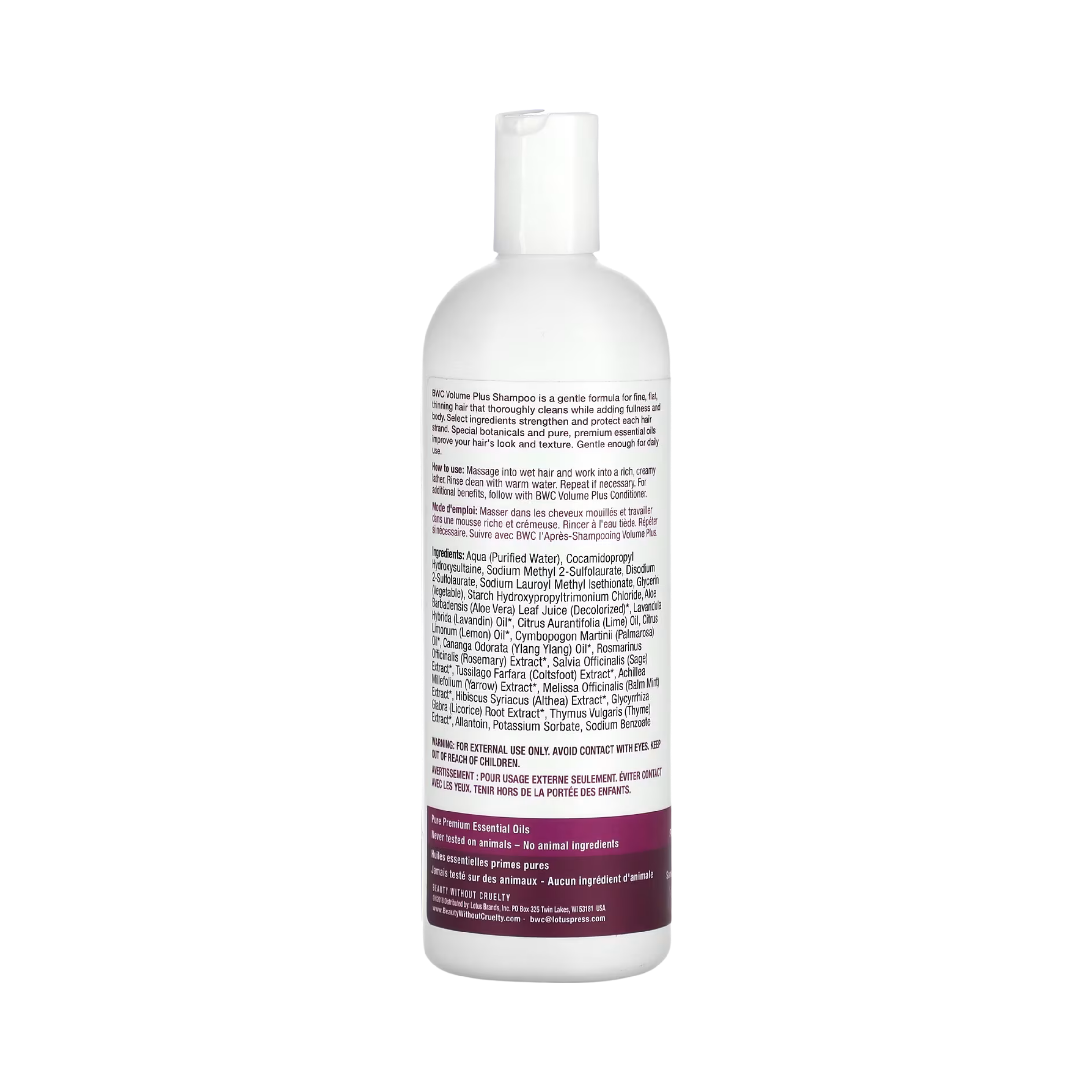 Beauty Without Cruelty, Volume Plus Shampoo, 16 Fl Oz