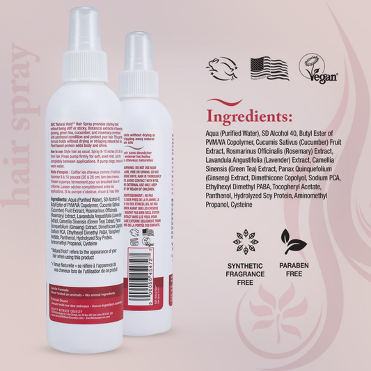 Beauty Without Cruelty, Natural Hold Hair Spray, 8.5 Oz