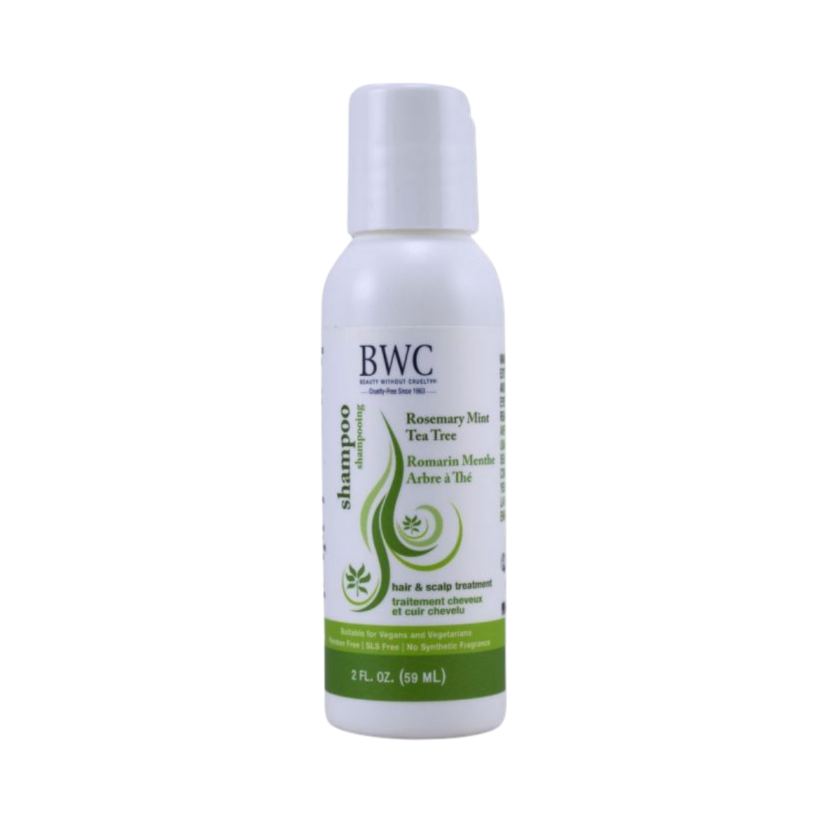 Beauty Without Cruelty, Shampoo Rosemary Tea Tree Mint, 2 Oz