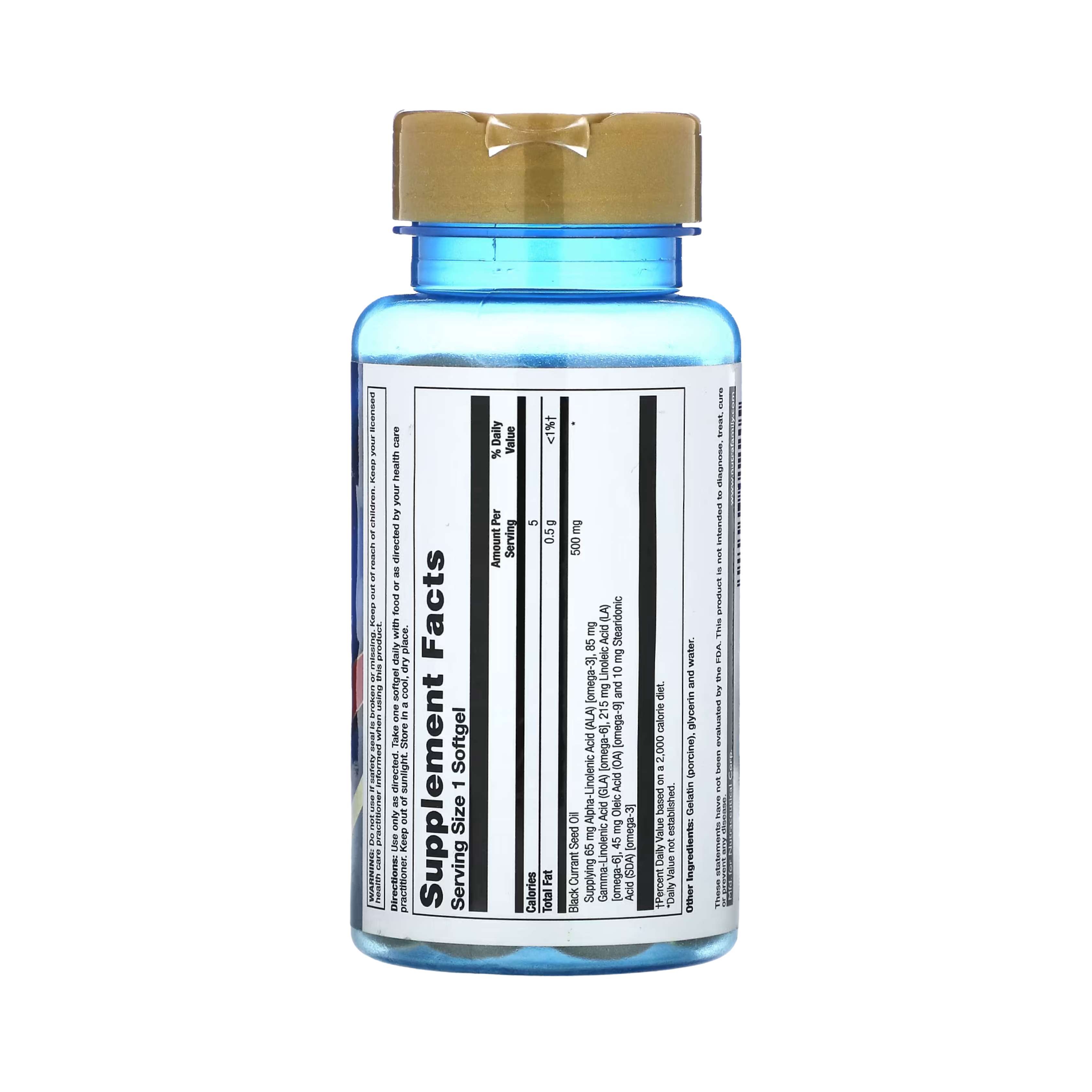 Nature's Life, Black Currant Oil, 500 mg, 90 Mini Softgels