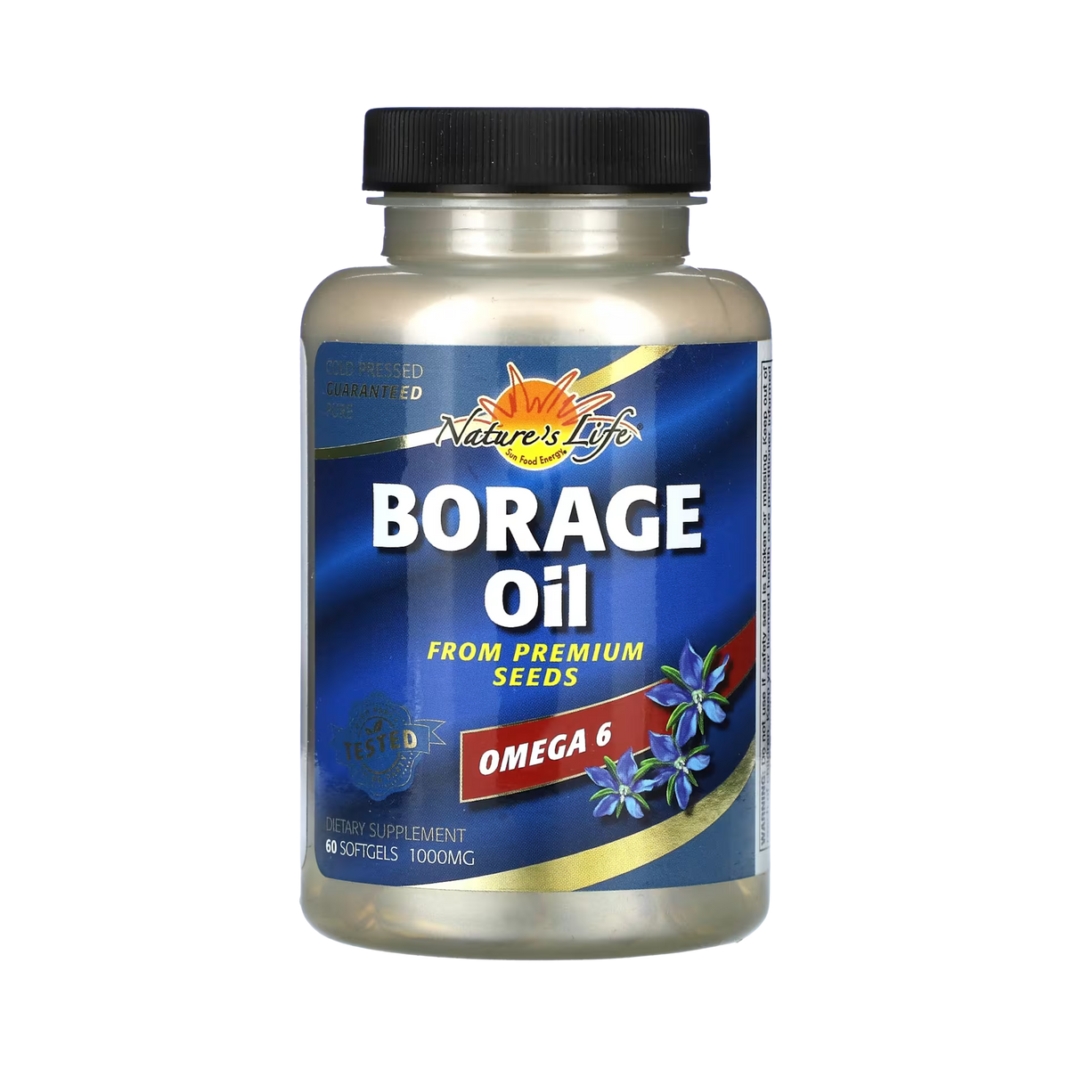 Nature's Life, Borage Oil, 1000 mg, 60 Softgels
