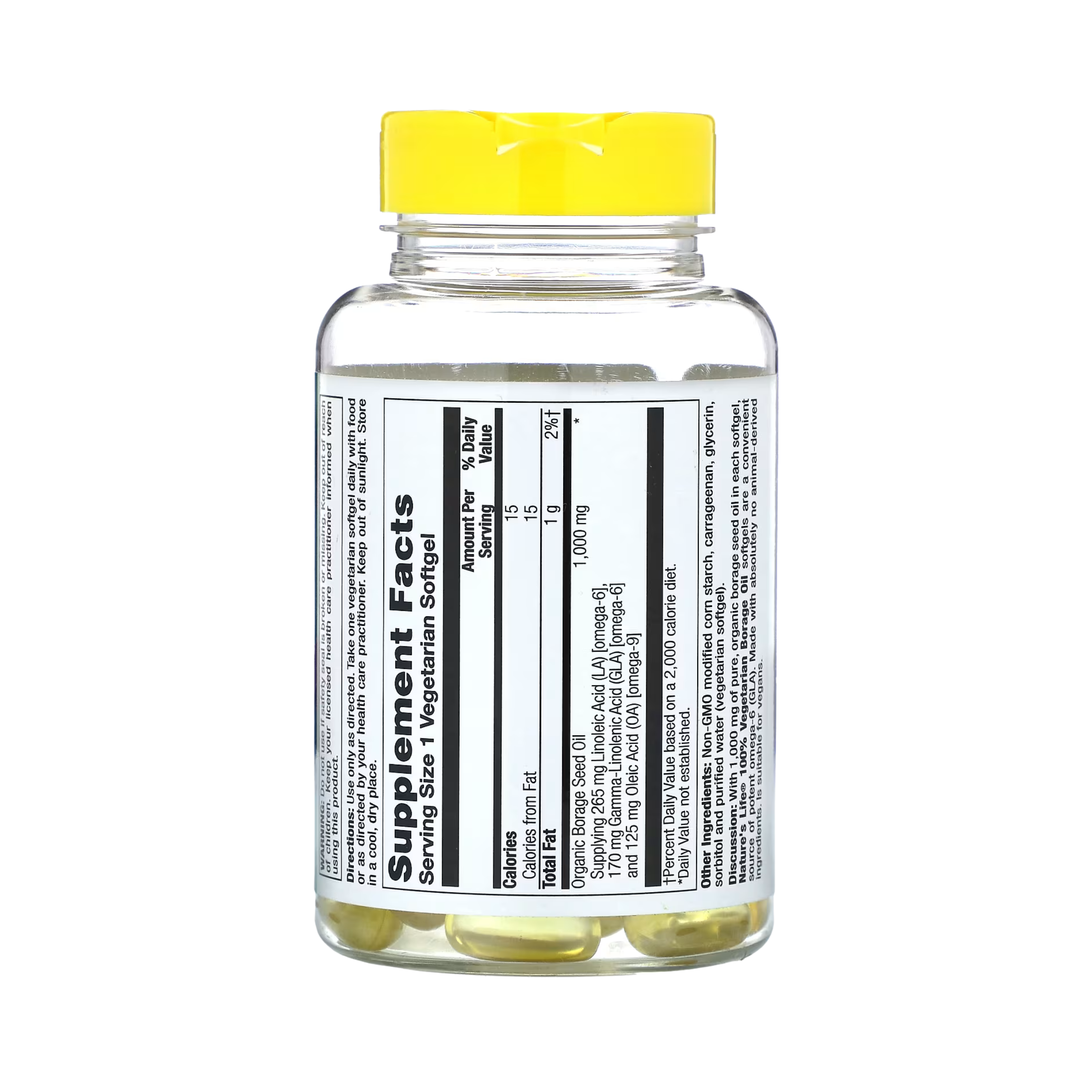 Nature's Life, Vegetarian Borage Oil, 60 Vegetarian Softgels
