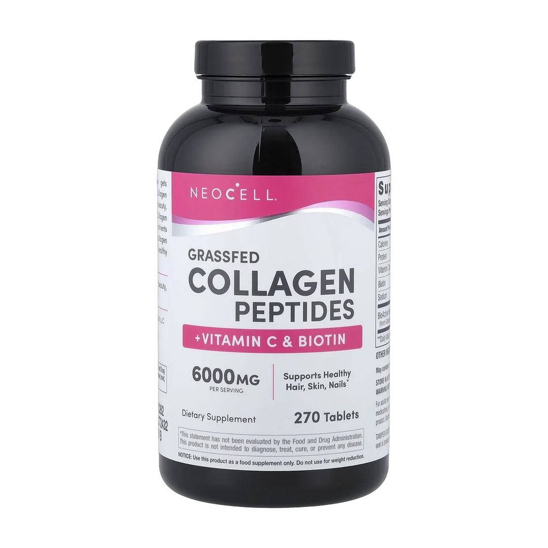 NeoCell, Grassfed Collagen Peptides + Vitamin C & Biotin, 270 Tablets