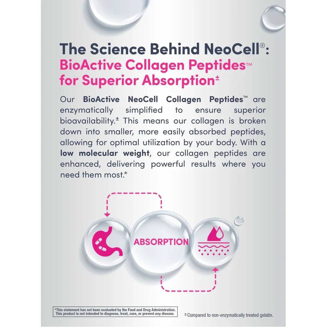 NeoCell, Grassfed Collagen Peptides + Vitamin C & Biotin, 270 Tablets