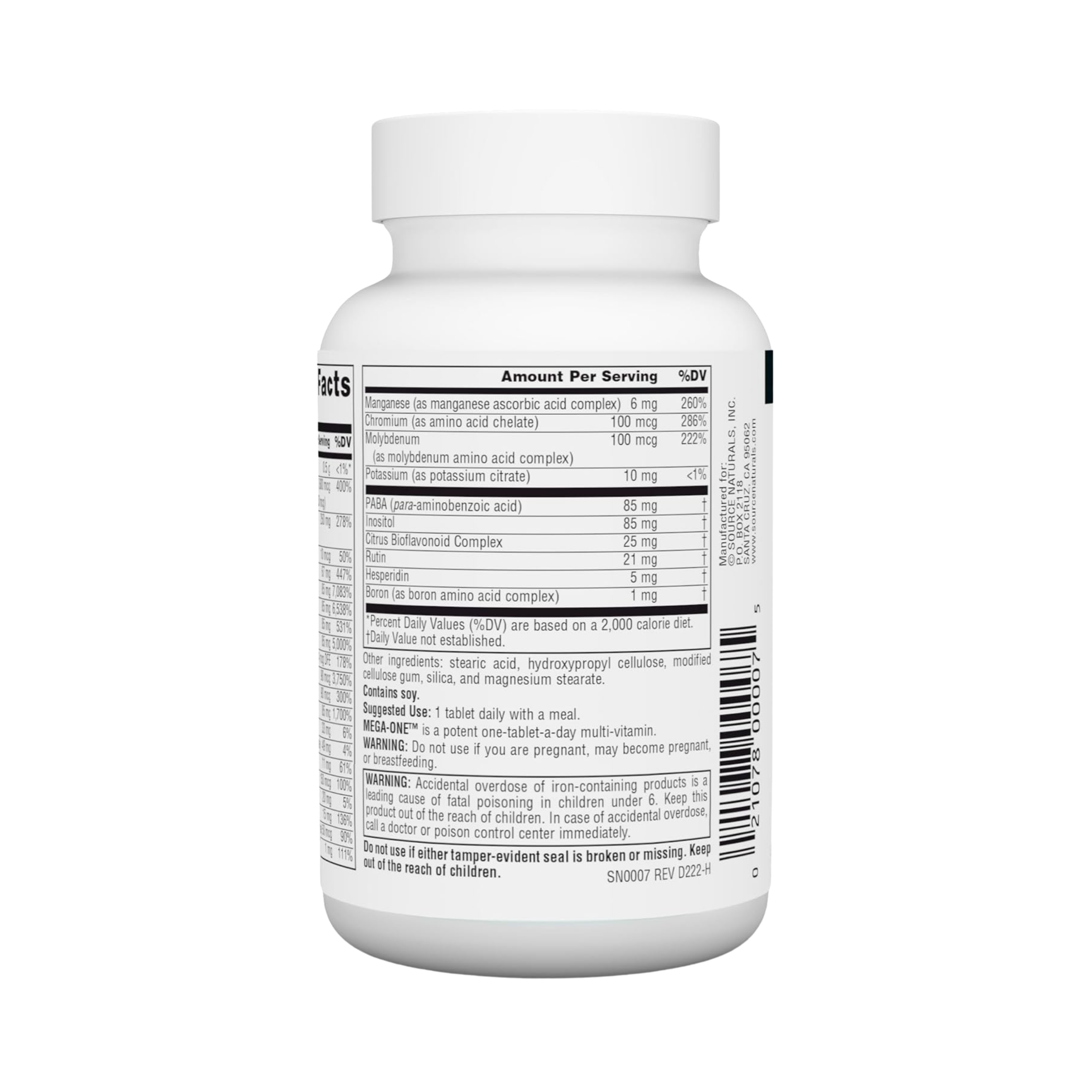 Source Naturals, Mega-One Multi-Vitamin with Minerals, 30 Tablets