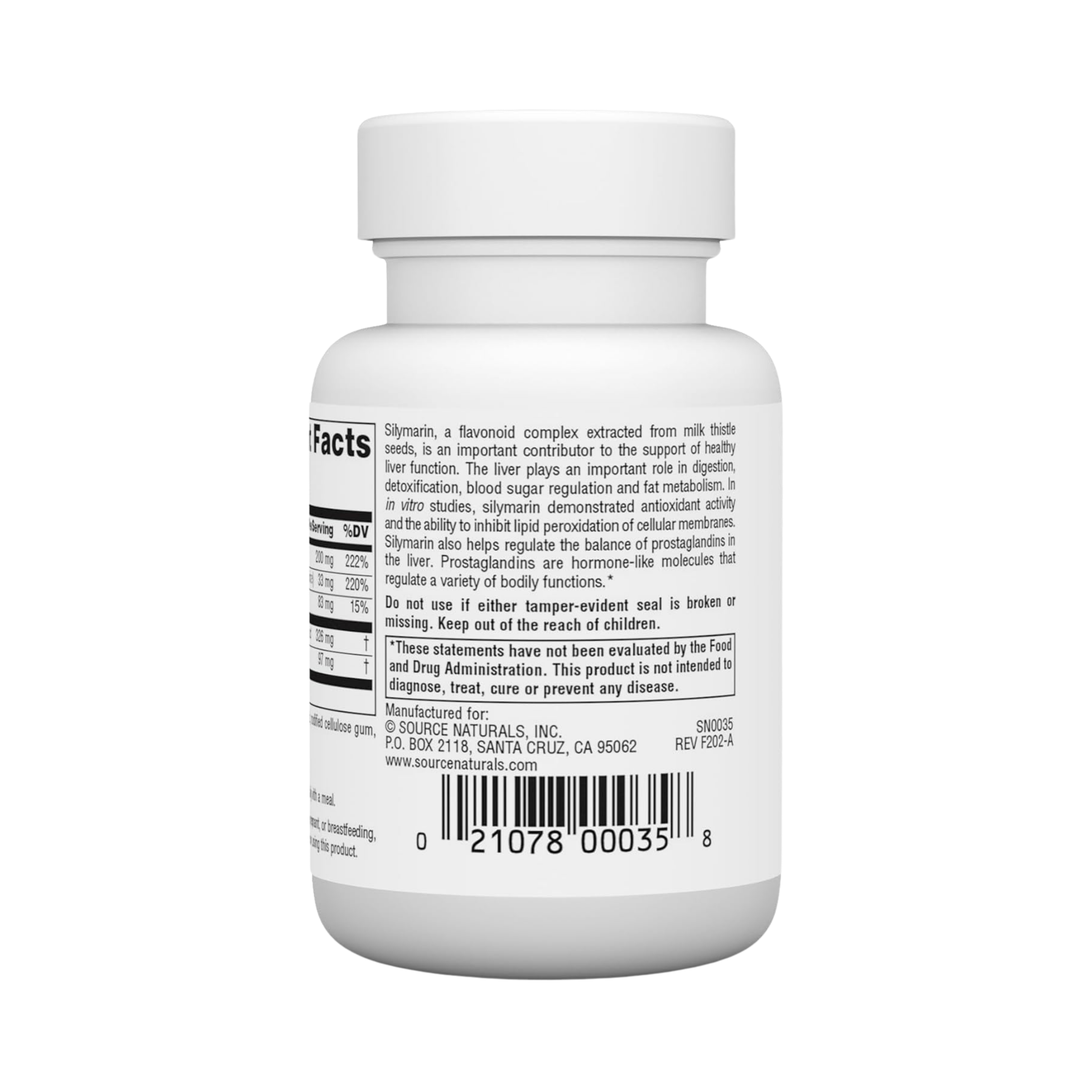 Source Naturals, Silymarin Plus, 30 Tablets
