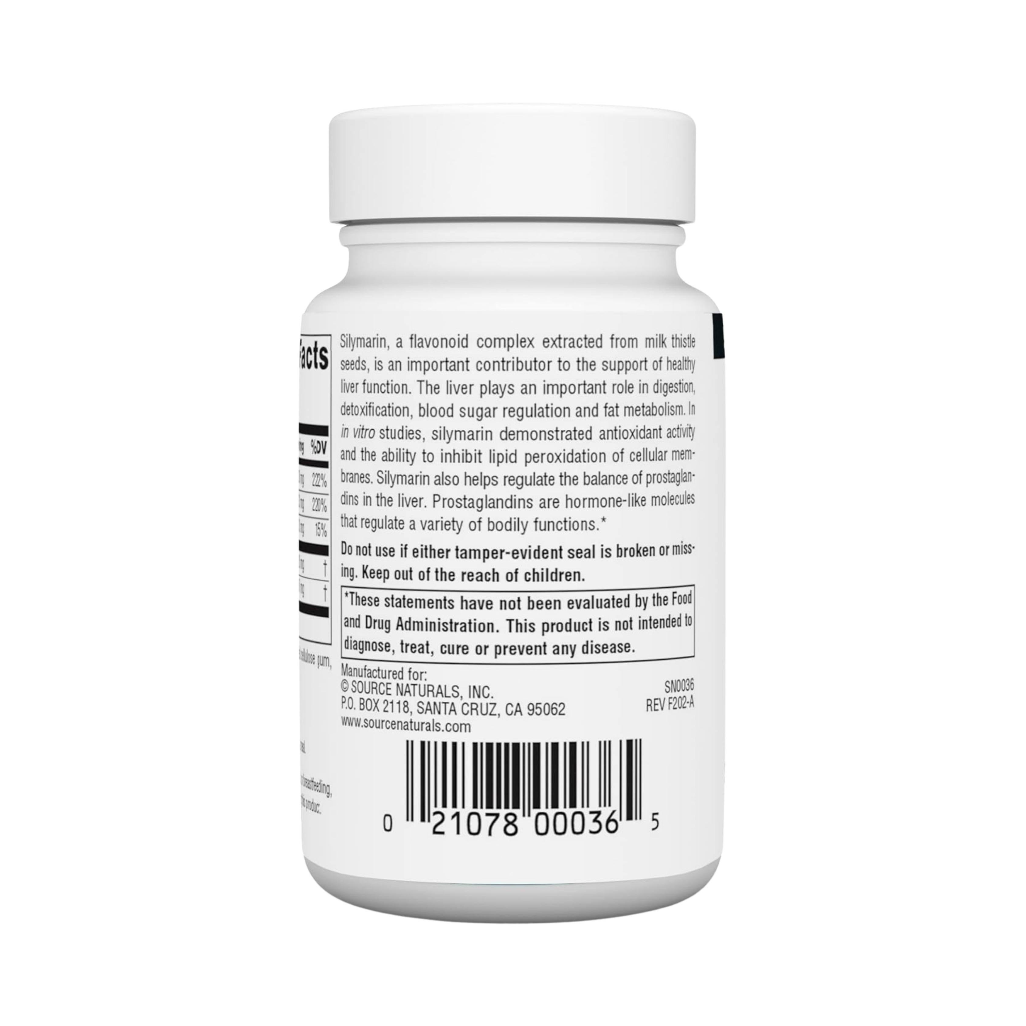 Source Naturals, Silymarin Plus, 60 Tablets