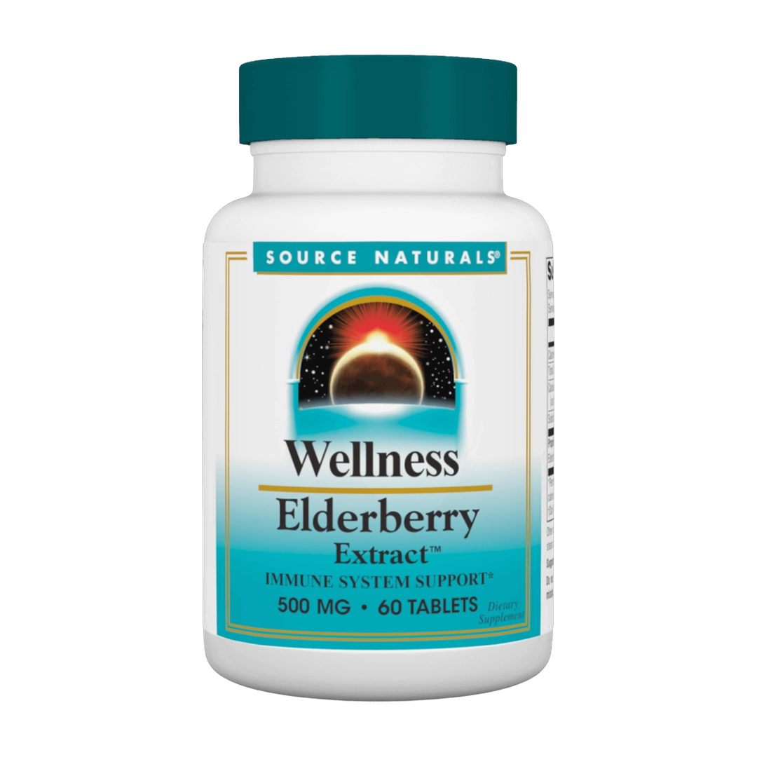 Source Naturals, Wellness Elderberry Extract, 500 Mg, 60 Tablets