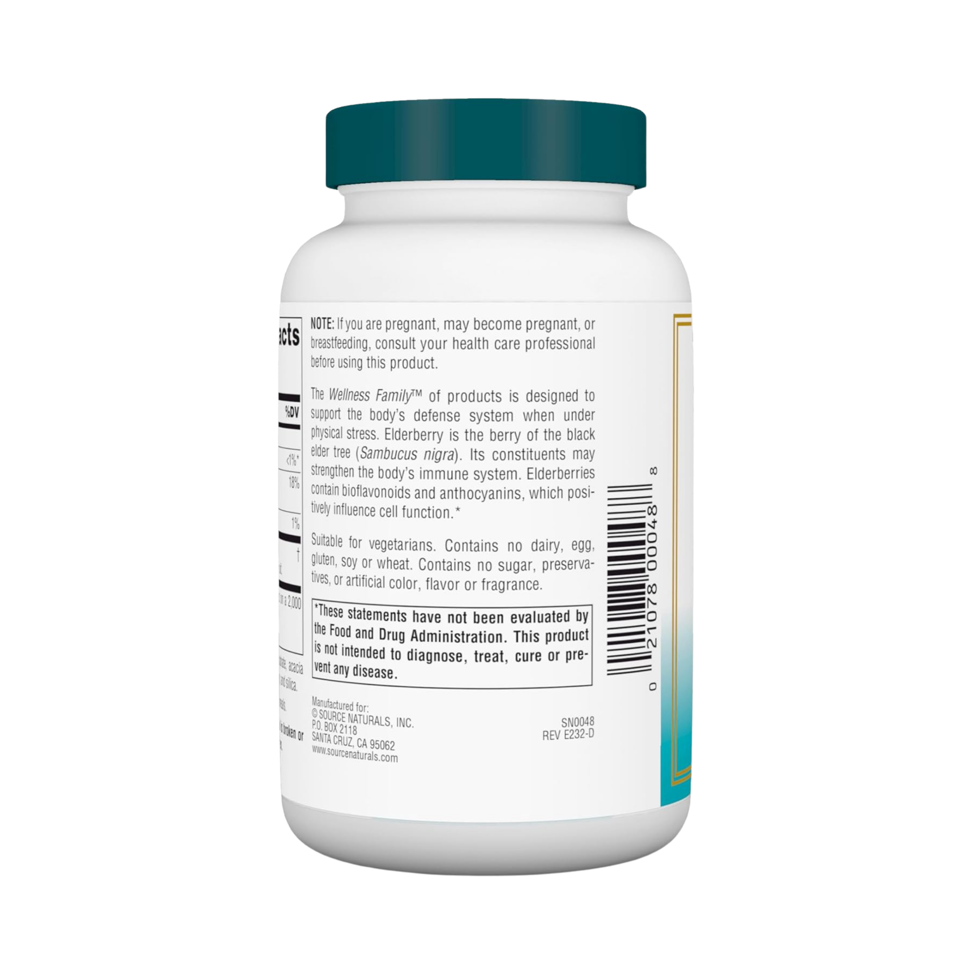 Source Naturals, Wellness Elderberry Extract, 500 Mg, 120 Tablets