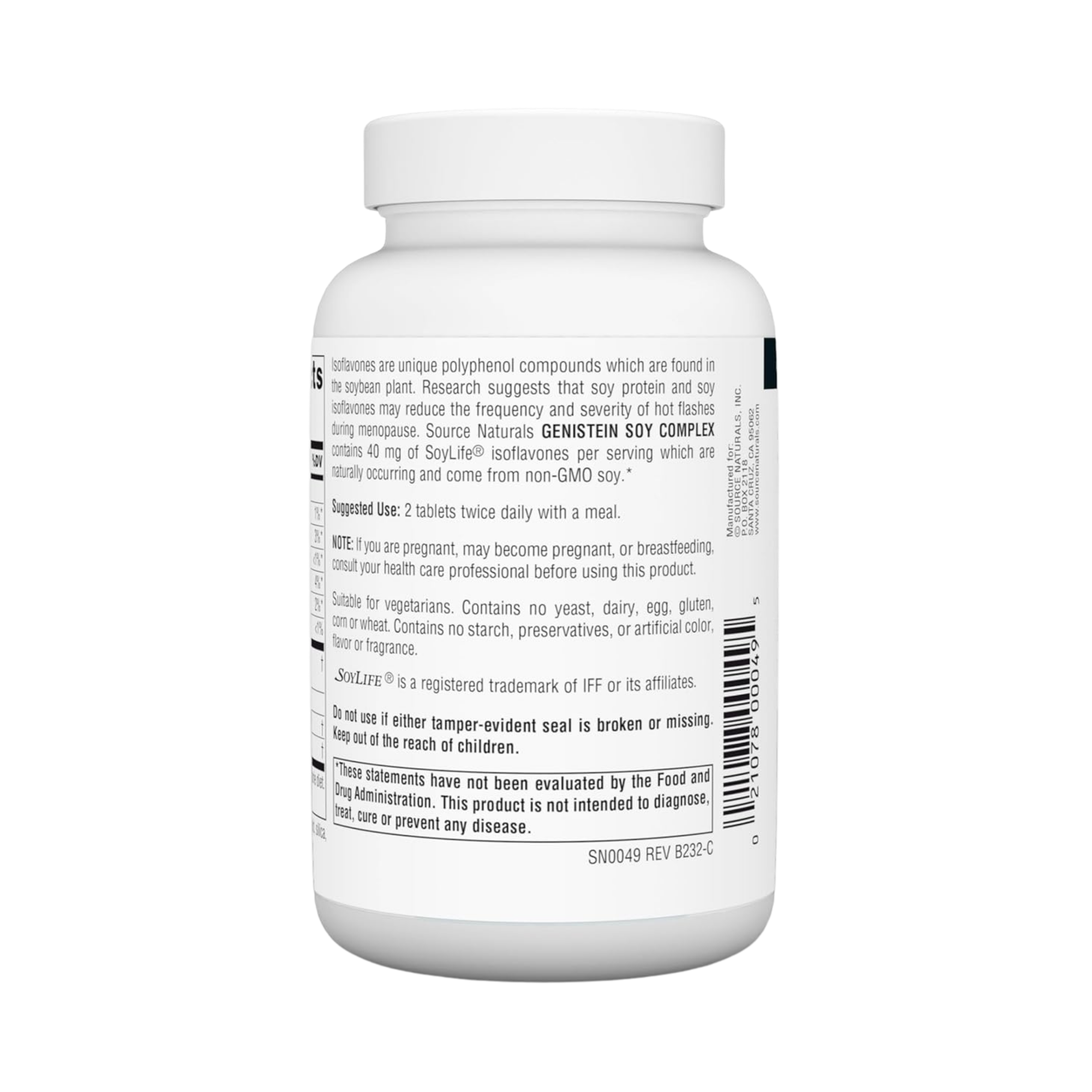 Source Naturals, Genistein Soy Complex, 1000 Mg, 60 Tablets
