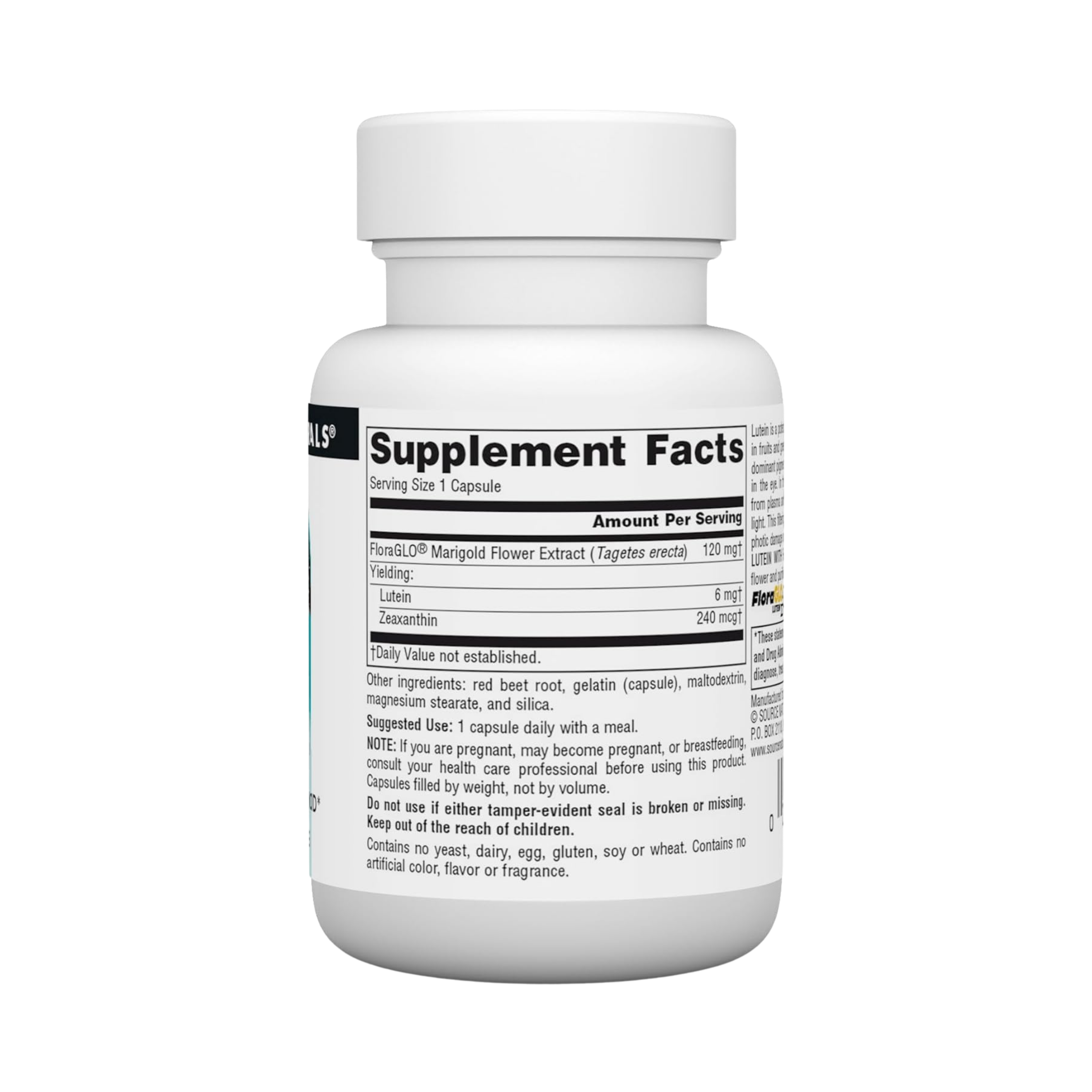 Source Naturals Lutein with FloraGLO, Antioxidant Carotenoid, 6 Mg, 45 Capsules