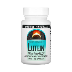 Source Naturals Lutein with FloraGLO, Antioxidant Carotenoid, 6 Mg, 90 Capsules