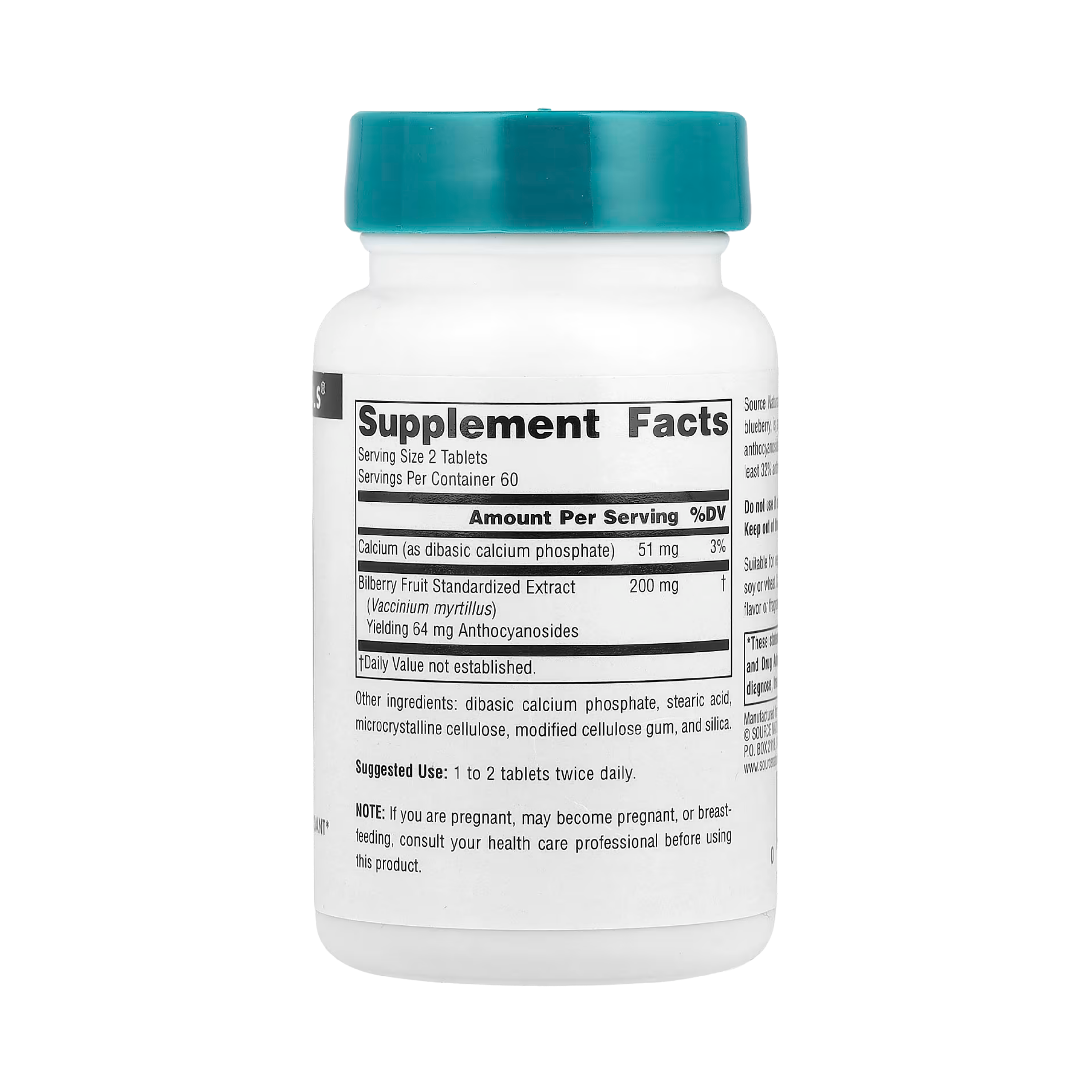 Source Naturals, Bilberry Extract, 100 Mg, 120 Tablets