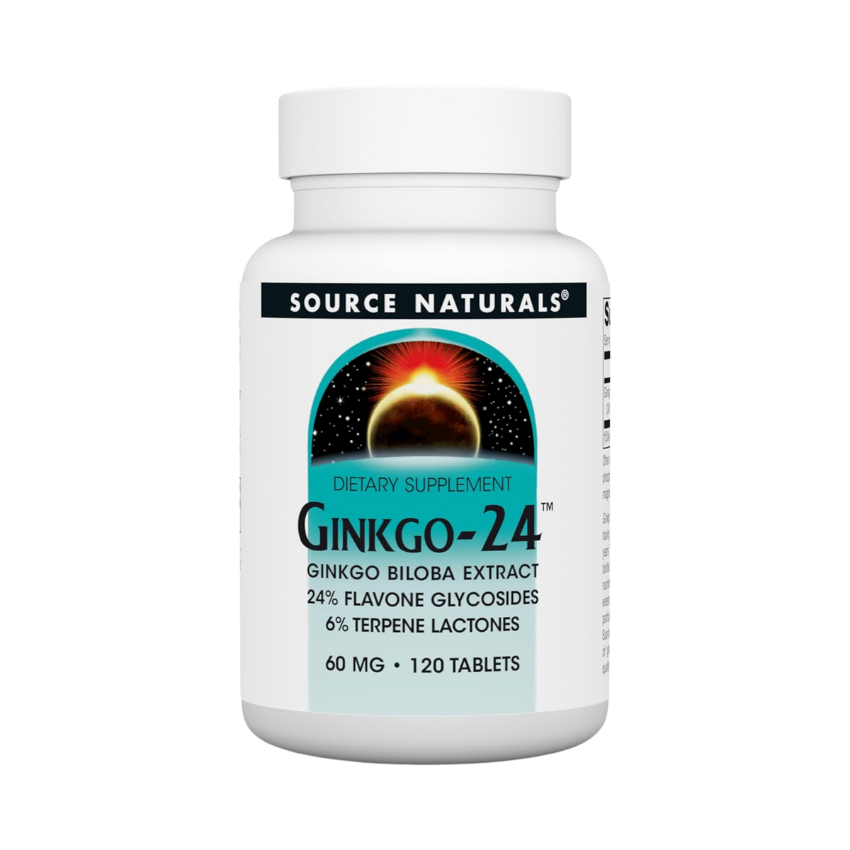Source Naturals, Ginkgo-24, 60 Mg, 120 Tablets